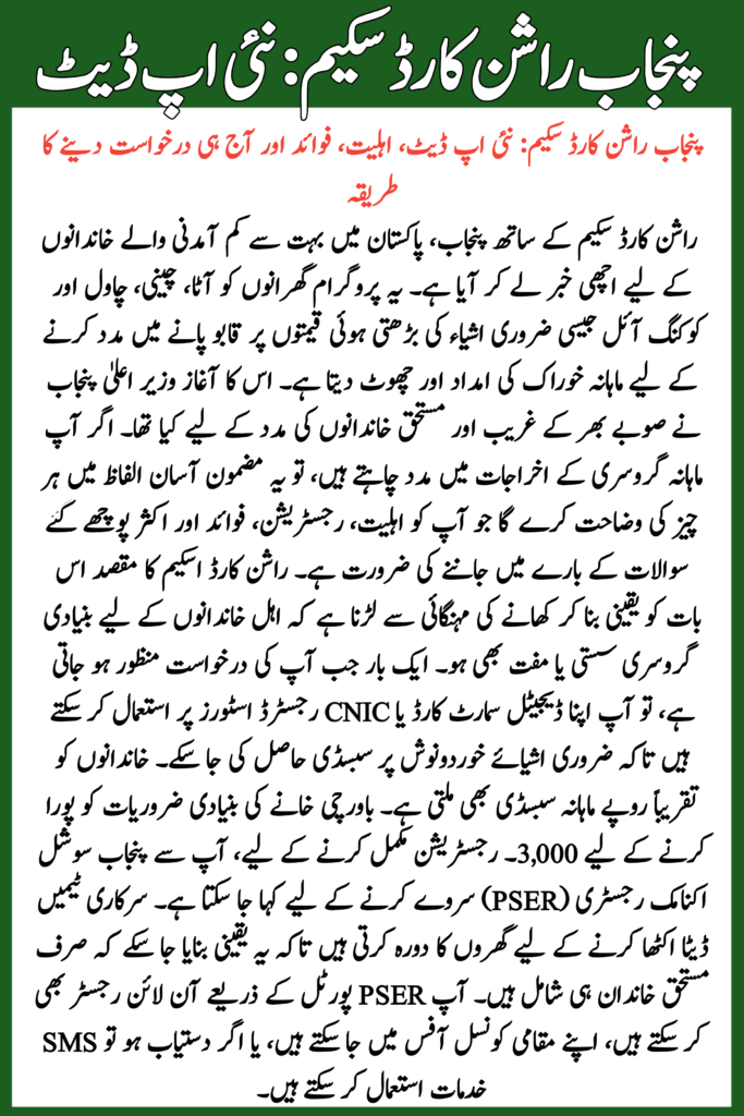 Punjab Rashan Card Scheme