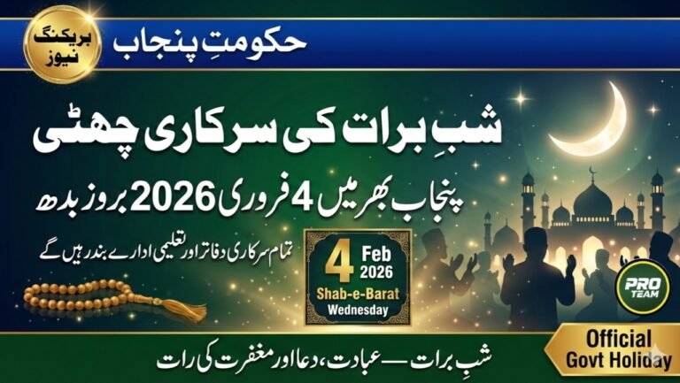 Breaking News: Punjab Government Declares Holiday for Shab-e-Barat 2026