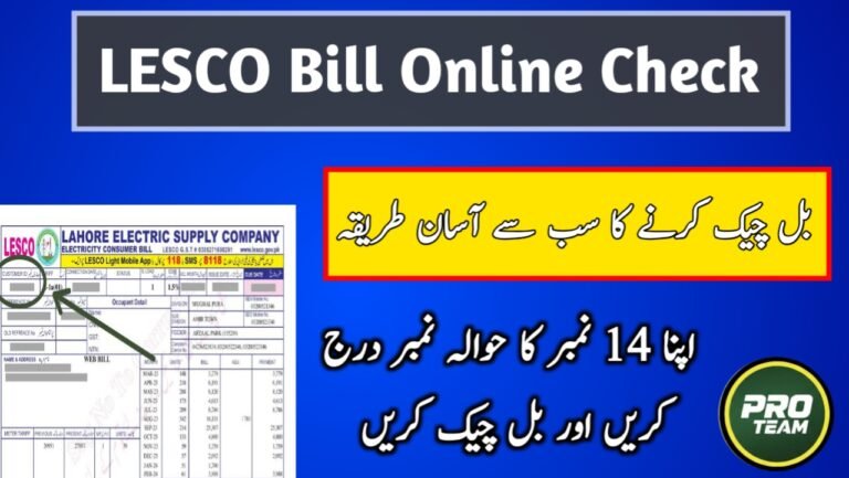 How to Check Lesco Bill Online